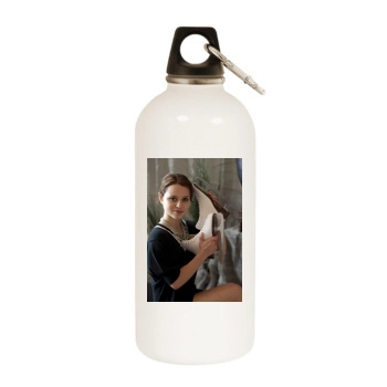 Sasha Cohen White Water Bottle With Carabiner