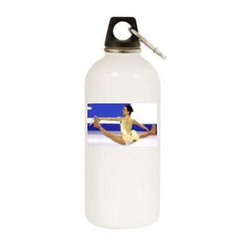 Sasha Cohen White Water Bottle With Carabiner