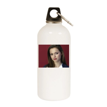 Sasha Cohen White Water Bottle With Carabiner