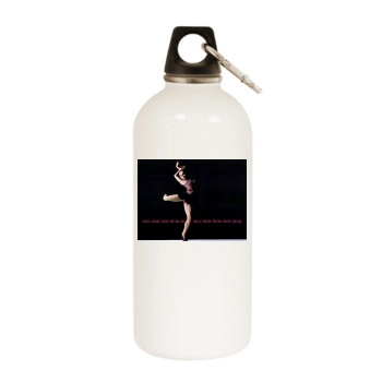 Sasha Cohen White Water Bottle With Carabiner