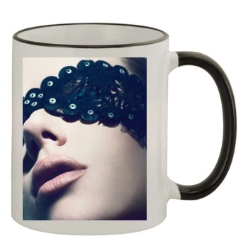 Scarlett Johansson 11oz Colored Rim & Handle Mug