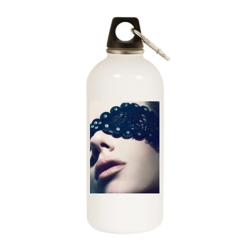 Scarlett Johansson White Water Bottle With Carabiner