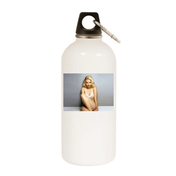 Scarlett Johansson White Water Bottle With Carabiner