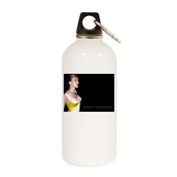 Scarlett Johansson White Water Bottle With Carabiner