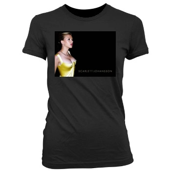 Scarlett Johansson Women's Junior Cut Crewneck T-Shirt