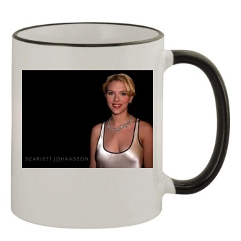 Scarlett Johansson 11oz Colored Rim & Handle Mug