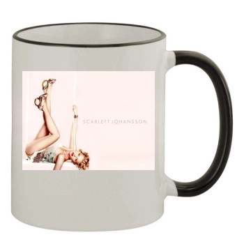 Scarlett Johansson 11oz Colored Rim & Handle Mug