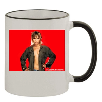 Scarlett Johansson 11oz Colored Rim & Handle Mug