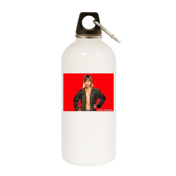 Scarlett Johansson White Water Bottle With Carabiner