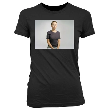 Scarlett Johansson Women's Junior Cut Crewneck T-Shirt