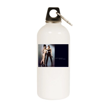 Scarlett Johansson White Water Bottle With Carabiner