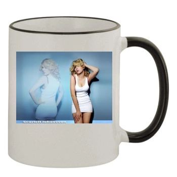 Scarlett Johansson 11oz Colored Rim & Handle Mug