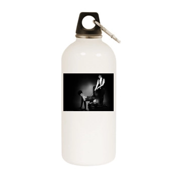 Scarlett Johansson White Water Bottle With Carabiner