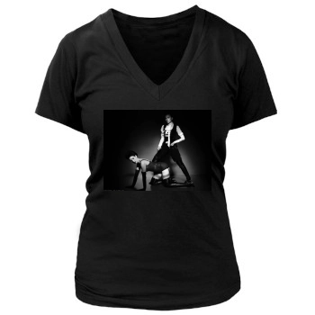 Scarlett Johansson Women's Deep V-Neck TShirt