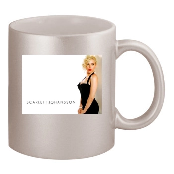 Scarlett Johansson 11oz Metallic Silver Mug