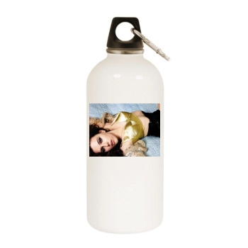 Scarlett Johansson White Water Bottle With Carabiner