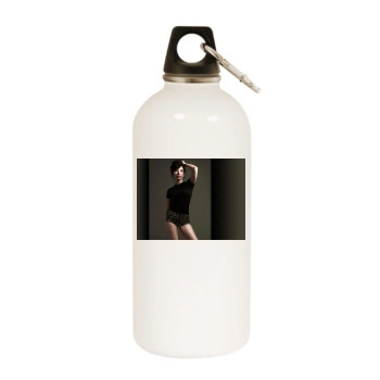 Scarlett Johansson White Water Bottle With Carabiner