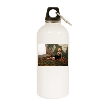 Scarlett Johansson White Water Bottle With Carabiner