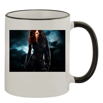 Scarlett Johansson 11oz Colored Rim & Handle Mug