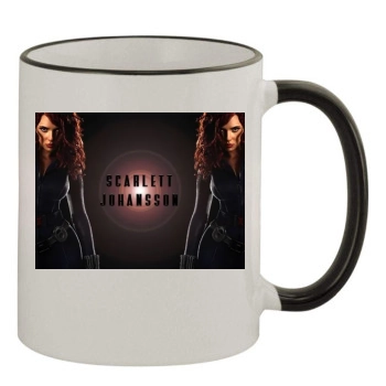 Scarlett Johansson 11oz Colored Rim & Handle Mug