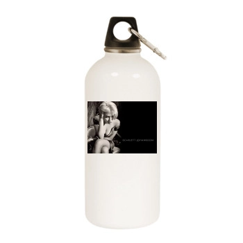 Scarlett Johansson White Water Bottle With Carabiner