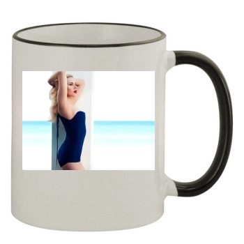 Scarlett Johansson 11oz Colored Rim & Handle Mug