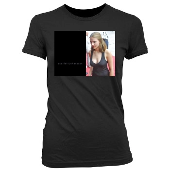 Scarlett Johansson Women's Junior Cut Crewneck T-Shirt