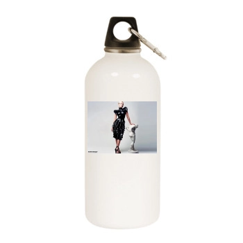 Scarlett Johansson White Water Bottle With Carabiner