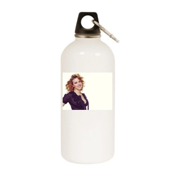 Scarlett Johansson White Water Bottle With Carabiner