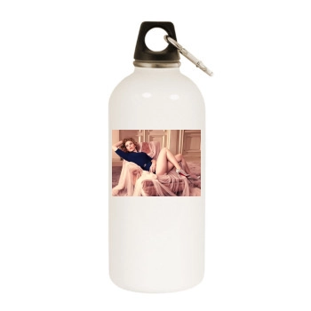 Scarlett Johansson White Water Bottle With Carabiner