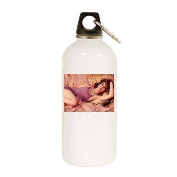 Scarlett Johansson White Water Bottle With Carabiner