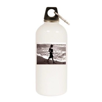 Scarlett Johansson White Water Bottle With Carabiner