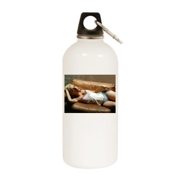 Scarlett Johansson White Water Bottle With Carabiner