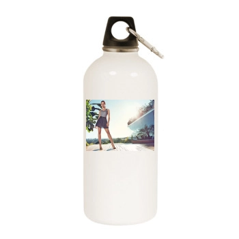 Scarlett Johansson White Water Bottle With Carabiner