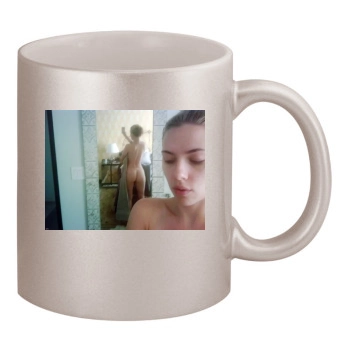 Scarlett Johansson 11oz Metallic Silver Mug