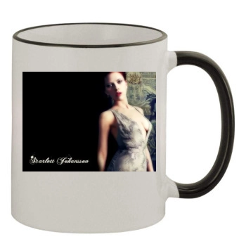 Scarlett Johansson 11oz Colored Rim & Handle Mug