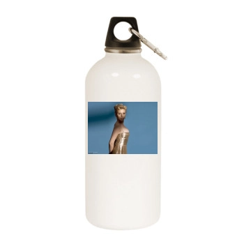 Scarlett Johansson White Water Bottle With Carabiner