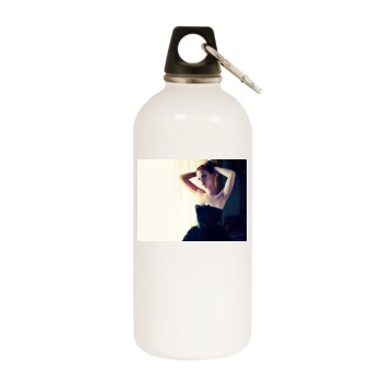 Scarlett Johansson White Water Bottle With Carabiner