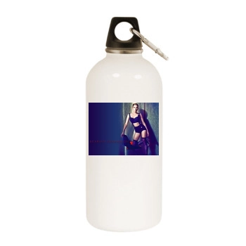 Scarlett Johansson White Water Bottle With Carabiner