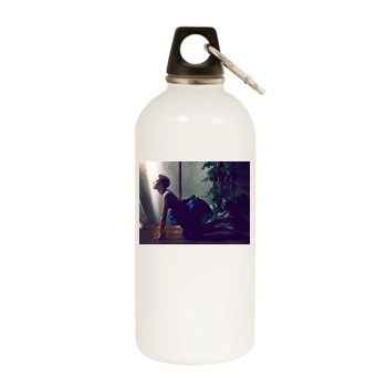 Scarlett Johansson White Water Bottle With Carabiner