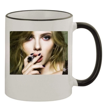 Scarlett Johansson 11oz Colored Rim & Handle Mug