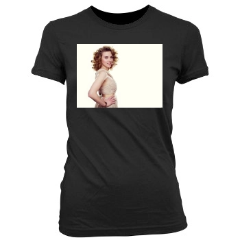 Scarlett Johansson Women's Junior Cut Crewneck T-Shirt