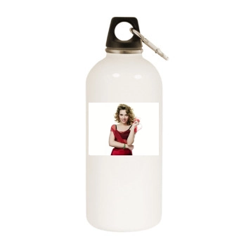 Scarlett Johansson White Water Bottle With Carabiner