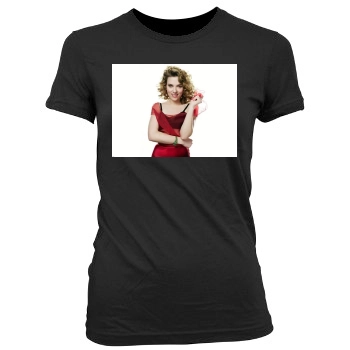 Scarlett Johansson Women's Junior Cut Crewneck T-Shirt