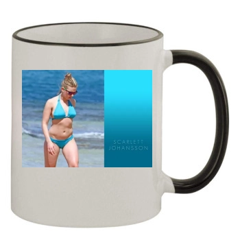 Scarlett Johansson 11oz Colored Rim & Handle Mug