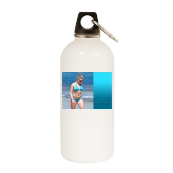 Scarlett Johansson White Water Bottle With Carabiner