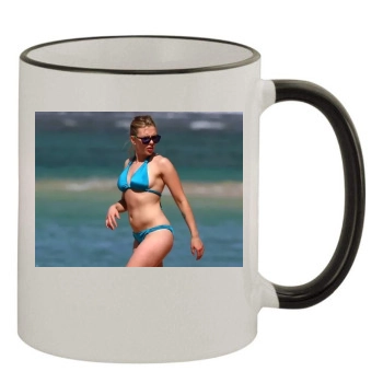 Scarlett Johansson 11oz Colored Rim & Handle Mug