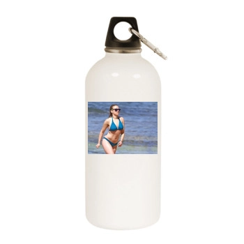 Scarlett Johansson White Water Bottle With Carabiner