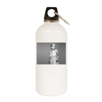 Scarlett Johansson White Water Bottle With Carabiner