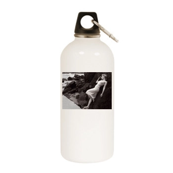 Scarlett Johansson White Water Bottle With Carabiner